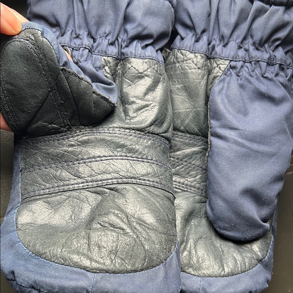 KOMBI | Vintage Womens Navy Quilted Ski Snowmobile Gore-Tex Mittens Medium - Picture 10 of 11